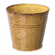 Metal planter BOTANICO, 11x11x10cm, yellow