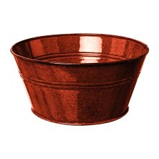 Metal bowl BOTANICO, 21x21x10cm, red