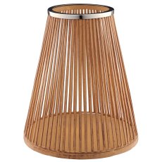 Metal lantern, stainless steel rim, 24x24x27cm, natural