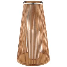 Metal lantern, stainless steel rim, 24x24x40cm, natural