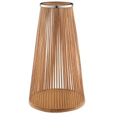 Metal lantern, stainless steel rim, 24x24x40cm, natural
