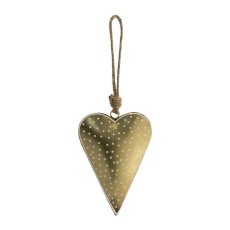 Metal Heart Pendant Matt Damon, 11x8x1cm, Gold