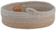 Jute-Baumwoll Schale NATURALLY, 3erSet, 22x22x7/25x25x8/30x30x10cm,