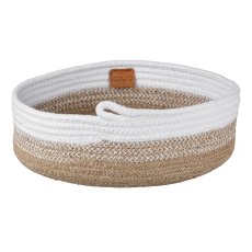 Jute-Baumwoll Schale NATURALLY, 3erSet, 22x22x7/25x25x8/30x30x10cm,