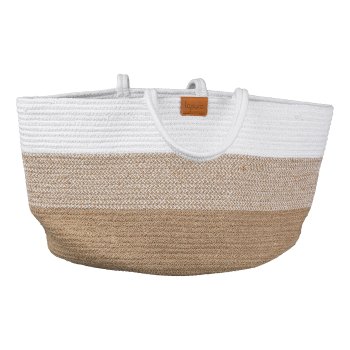 Jute-cotton bag NATURALLY, set of 3, 30x30x20/35x35x25/40x40x29cm,