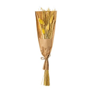 dried flowers stem mix in kraft paper, ca.45cm, green