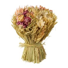 Trockenblumen-Gras-Arrangement, 20cm, rosa