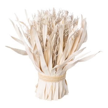 Dried flowers bouquet FIRE LEAVES, 25cm, natural