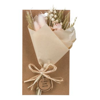 Natur Minibouquet 3 fa. farblich sort., 11,5x20cm, natur