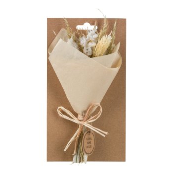 natural mini bouquet 3 assorted colours, 11.5x20cm, natural