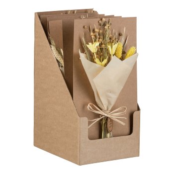 Natur Minibouquet 3 fa. farblich sort., 15x30cm, natur