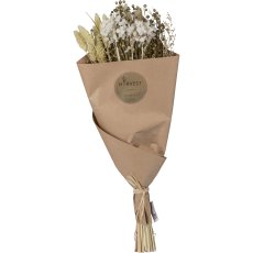 Dried flower bouquet SPRINGTIME, in wrapping paper, 50cm, natural