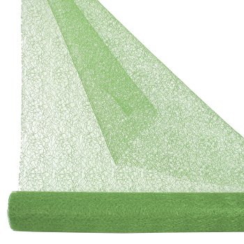 Organza Craqule Decoration Fabric, 37x300cm, Green, 1/Piece