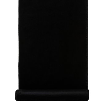 Velvet decoration fabric on roll, 35x180cm, Quality: 150Gr/Sqm, black, 1/Piece