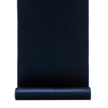 Samt Dekostoff auf Rolle, 35x180cm, Qualität: 150gr/qm, dk blau, 1/Stck