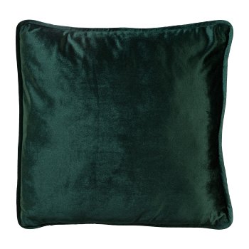 Velvet Cushion, 45x45cm, Dark Green, 1/Piece