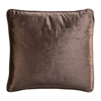 Velvet Cushion, 45x45cm, Brown, 1/Piece