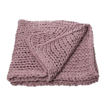 Knitted Blanket Hygge, 127x152 cm, Pink, 1/Piece