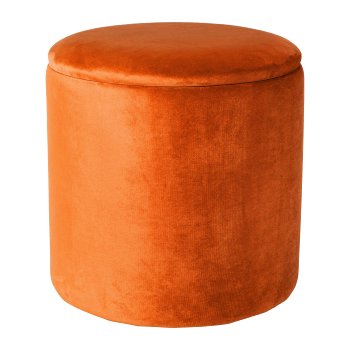 Decoration Fabric Pouf Storage,OTTAWA, 40x40cm, cognac