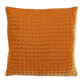 Velvet Cushion Quilting, 45x45 cm, Mustard