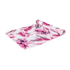 Outdoor Stoff Tischläufer FLORAL, 40x180cm, pink, 1/Stck