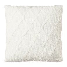 Knitted velvet cushion VALERO,45x45cm, cream