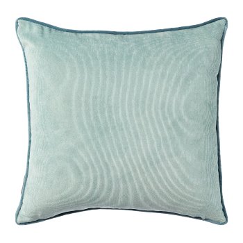 Fabric cord cushion w.hem, 40x40cm, aqua