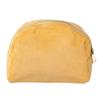 Fabric cord cosmetic bag, 19x7x13cm, yellow, 1pc.