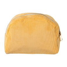 Stoff Cord Kosmetik Bag, 19x7x13cm, gelb, 1/Stck