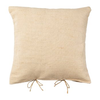 Jute cotton fabric cushion PURO, 45x45cm, cream