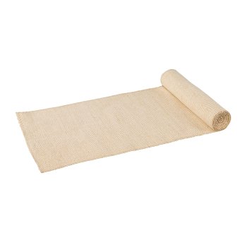 Jute Baumwoll Stoff auf Rolle PURO, 200x24cm, creme, 1/Stck