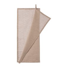 Cotton tea towel, striped, 50x60cm, light brown, 1pc.