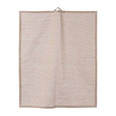 Cotton tea towel, striped, 50x60cm, light brown, 1pc.