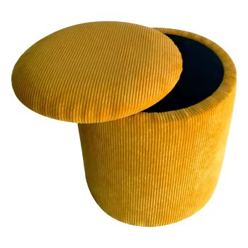 Cord Pouf z.Befüllen Storage, 40x40x40cm, senf