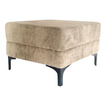 Cord Pouf auf Metallfüßen, 60x60x40cm, jade