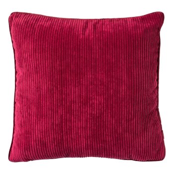 Cord cushion w.piping, 40x40cm, bordeaux