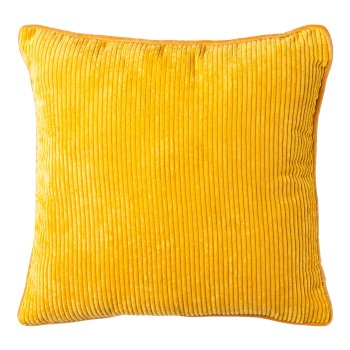 Cord Kissen m.Piping, 40x40cm, senf-gold