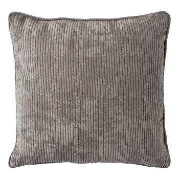 Cord Kissen m.Piping, 40x40cm, grau