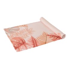 Poly canvas table runner BOTANIC, 40x153cm, pink, 1pcs.