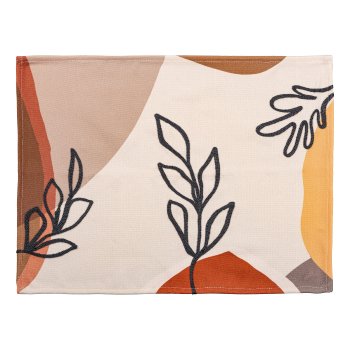 Poly-canvas placemat MURIEL, 33x44cm, terra, 1pc.