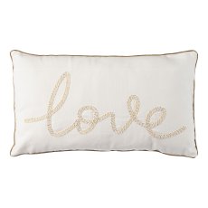 Cotton fabric cushion LOVE,