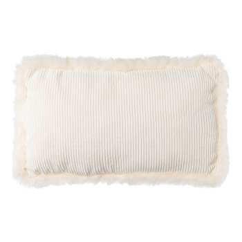 Cord Stoff Teddy Fell Kissen COSY, 30x50cm, creme, 1/Stck