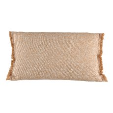 Fabric cushion, knitted 30x50cm, light brown