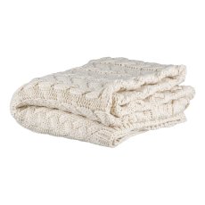 Velvet blanket, Twisted Knitted 127x152cm, vanilla