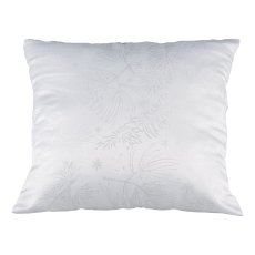 Fabric cushion, metallic yarn jacquard 45x45cm, silver