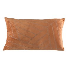Velvet cushion, diamond print 30x50cm, copper