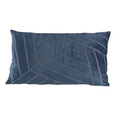 Velvet cushion, diamond print 30x50cm, royal blue