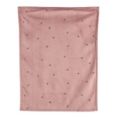 Velvet placemat, foil print 33x48cm, pink pepper