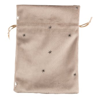 Samt Bag, Foil Print 15x20cm, Schlamm