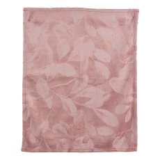 Velvet placemat, Print, Leaves 33x48cm, Pink pepper